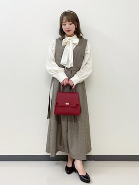 「カチューシャコーデ」｜momoさん（レディース・149cm）の秋コーディネート