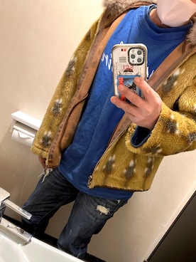 「Abercrombie&Fitch（アバークロンビーアンドフィッチ）のアイテム（パンツ）」を使った、ゆーもさん（メンズ・168cm）の冬コーディネート