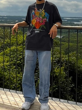 「OY（オーワイ）のアイテム（パンツ）」を使った、Ryusei _wearさん（メンズ・175cm）の夏コーディネート