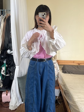 「BEAMS（ビームス）のアイテム（その他アウター）」を使った、ケイk__vemoさん（レディース・158cm）の冬コーディネート