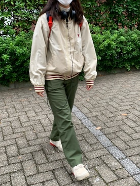 「FRED PERRY（フレッドペリー）のアイテム（ジャケット/アウター）」を使った、hytyonさん（レディース・164cm）の冬コーディネート
