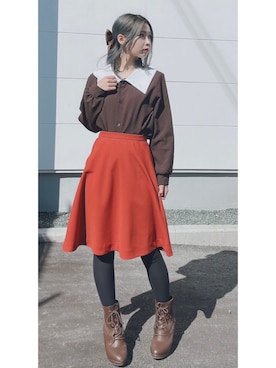 「axes femme（アクシーズファム）のアイテム（ブーツ）」を使った、koto7777さん（レディース・157cm）の春コーディネート