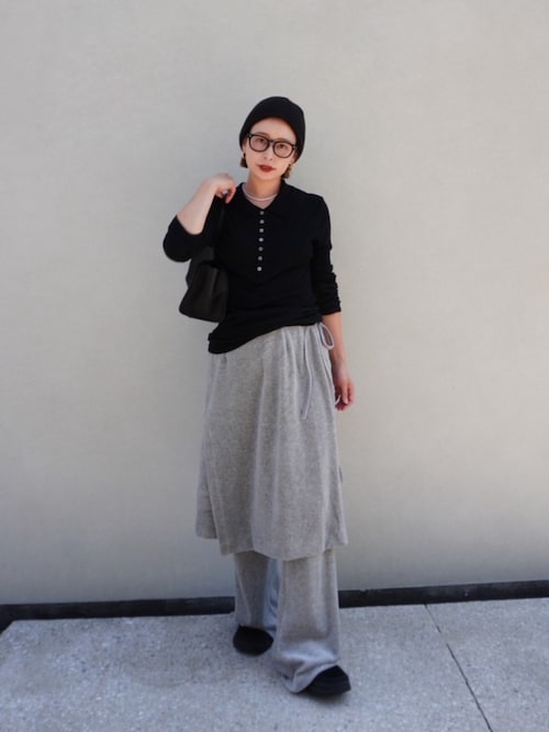 新品未使用CREDONA COTTON VELOUR LAYERED PANTS COTTON VELOUR LAYERED PANTS/コットンベロアレイヤードパンツ（その他