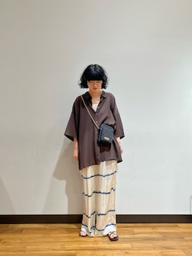 「サンダル×秋アイテム」｜NIKAIDOさん（レディース・165cm）の夏コーディネート