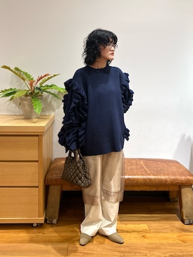 「アイテム（ハンドバッグ）」を使った、NIKAIDOさん（レディース・165cm）の秋コーディネート