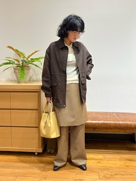 「アイテム（カバーオール）」を使った、NIKAIDOさん（レディース・165cm）の秋コーディネート