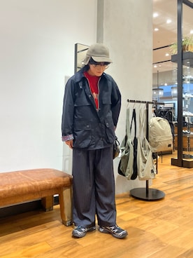 「アイテム（キャップ）」を使った、NIKAIDOさん（レディース・165cm）の秋コーディネート