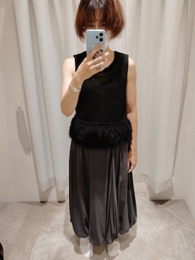 「アイテム（スカート）」を使った、ほりぃさん（レディース・170cm）の秋コーディネート