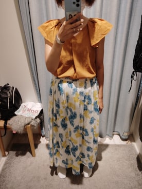 「アイテム（スカート）」を使った、ほりぃさん（レディース・170cm）の夏コーディネート