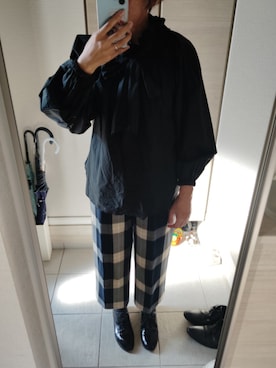 「アイテム（ローファー）」を使った、ほりぃさん（レディース・170cm）の秋コーディネート
