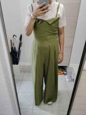 「アイテム（オールインワン・サロペット）」を使った、ほりぃさん（レディース・170cm）の秋コーディネート