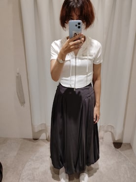 「アイテム（スカート）」を使った、ほりぃさん（レディース・170cm）の夏コーディネート