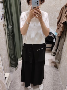 「アイテム（スカート）」を使った、ほりぃさん（レディース・170cm）の夏コーディネート