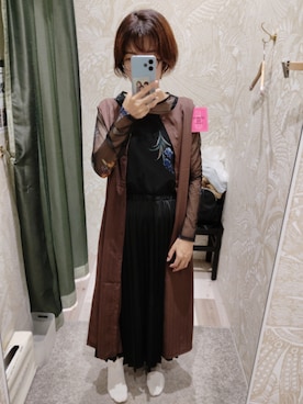 「アイテム（ワンピース/ドレス）」を使った、ほりぃさん（骨格ウェーブ・レディース・170cm）の秋コーディネート