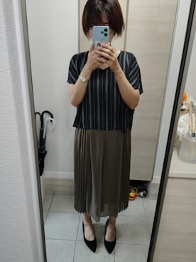 「アイテム（パンプス）」を使った、ほりぃさん（レディース・170cm）の夏コーディネート