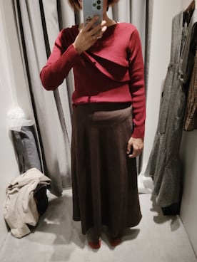 「AZUL by moussy（アズールバイマウジー）のアイテム（スカート）」を使った、ほりぃさん（レディース・170cm）の秋コーディネート