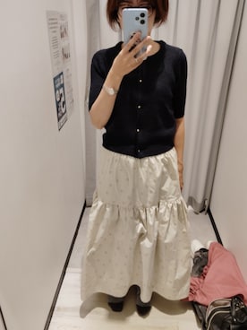 「アイテム（カーディガン/ボレロ）」を使った、ほりぃさん（レディース・170cm）の秋コーディネート