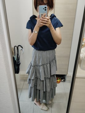 「Green　Parks（グリーンパークス）のアイテム」を使った、ほりぃさん（レディース・170cm）の夏コーディネート
