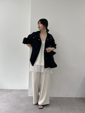 「GALLARDAGALANTE（ガリャルダガランテ）の【WEB限定カラーあり】【2.718】ダブルハンドルトート（トートバッグ、ブラック系）」を使った、ゆなさん（レディース・154cm）の春コーディネート