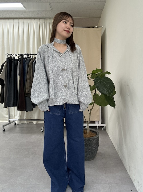 フーディニットカーディガン（カーディガン/ボレロ）｜Omekashi