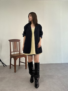 「アイテム（チュニック）」を使った、ゆなさん（レディース・154cm）の秋コーディネート