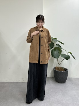「アイテム（オールインワン・サロペット）」を使った、ゆなさん（レディース・154cm）の秋コーディネート