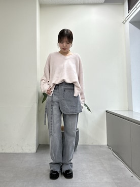 「ピンクニット」｜ゆなさん（レディース・154cm）の秋コーディネート