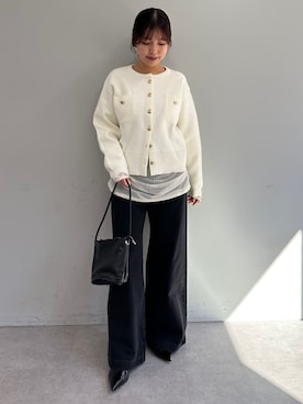 「アイテム（その他ヘアアクセサリー）」を使った、ゆなさん（レディース・154cm）の冬コーディネート