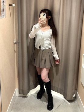 「Heather（ヘザー）のアイテム」を使った、ERiNAさん（レディース・153cm）の春コーディネート