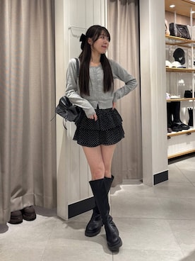 「Heather（ヘザー）のアイテム（バッグ）」を使った、ERiNAさん（レディース・153cm）の春コーディネート