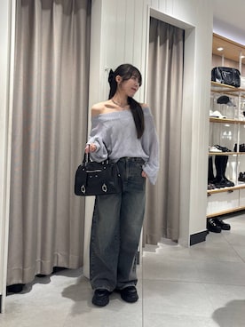 「Heather（ヘザー）のアイテム（トップス）」を使った、ERiNAさん（レディース・153cm）の春コーディネート