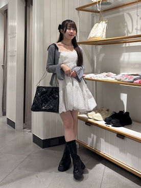 「Heather（ヘザー）のアイテム（バッグ）」を使った、ERiNAさん（レディース・153cm）の春コーディネート