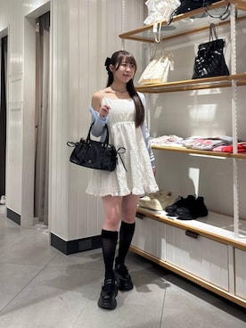 「Heather（ヘザー）のアイテム（ワンピース/ドレス）」を使った、ERiNAさん（レディース・153cm）の春コーディネート