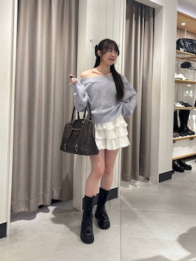 「Heather（ヘザー）のアイテム（トップス）」を使った、ERiNAさん（レディース・153cm）の春コーディネート