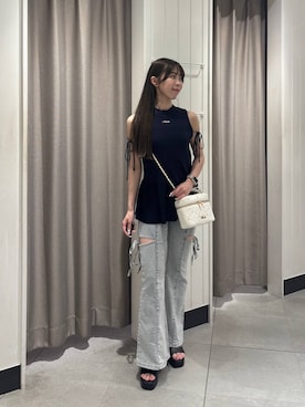 「Heather（ヘザー）のアイテム」を使った、ERiNAさん（レディース・153cm）の夏コーディネート