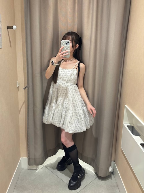 メゾピアノ♡リボンバルーンワンピース♡リボンカットソーセット8090 Baby Pink クロスリボンのコルセット風半袖ワンピース – ロリータ