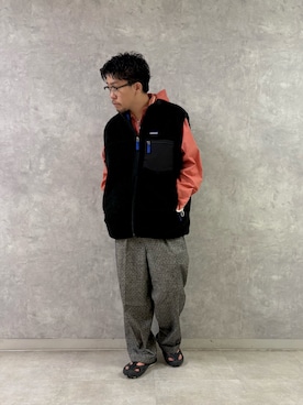 「URBAN RESEARCH DOORS（アーバンリサーチドアーズ）のpatagonia　Ms Classic Retro-X Vest（ベスト）」を使った、enotaku0905さん（メンズ・173cm）の秋コーディネート