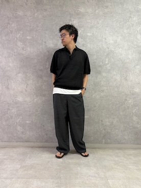 「URBAN RESEARCH DOORS（アーバンリサーチドアーズ）のコインポケット イージー カーブパンツ（その他パンツ、グレー系）」を使った、enotaku0905さん（メンズ・173cm）の夏コーディネート