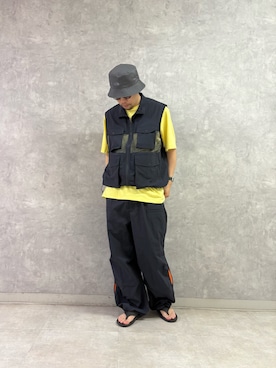「EKAL（エカル）のアイテム」を使った、enotaku0905さん（メンズ・173cm）の夏コーディネート