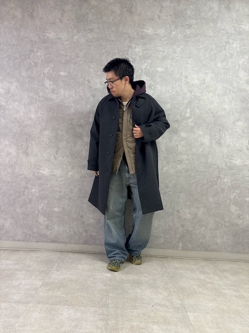 セール】ウールメルトンステンカラーコート（ステンカラーコート