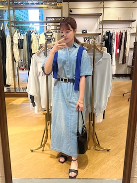 「デニムワンピース」｜mhoo000さん（レディース・156cm）の夏コーディネート