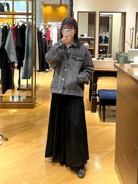 「RIVE DROITE（リヴドロワ）の【安定感◎】ラウンドトゥショートブーツ（ブーツ）」を使った、mhoo000さん（レディース・156cm）の秋コーディネート