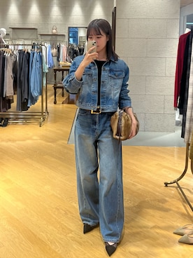 「RIVE DROITE（リヴドロワ）のアイテム（デニムジャケット）」を使った、mhoo000さん（骨格ウェーブ・レディース・156cm）の夏コーディネート