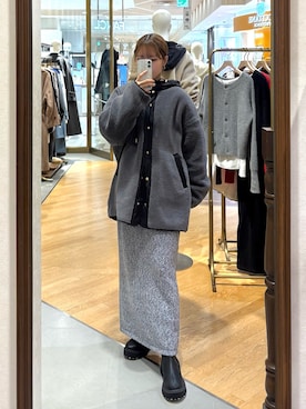 「アイテム（ジャケット/アウター）」を使った、mhoo000さん（レディース・156cm）の冬コーディネート