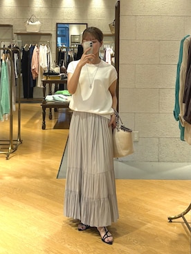 「RIVE DROITE（リヴドロワ）のアイテム」を使った、mhoo000さん（レディース・156cm）の夏コーディネート
