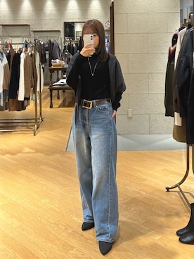 「アイテム（ストール/ショール）」を使った、mhoo000さん（レディース・156cm）の秋コーディネート