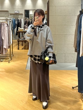 「アイテム（ボストンバッグ）」を使った、mhoo000さん（レディース・156cm）の秋コーディネート