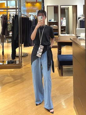 「RIVE DROITE（リヴドロワ）のアイテム（パンツ）」を使った、mhoo000さん（レディース・156cm）の春コーディネート