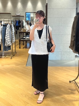 「RIVE DROITE（リヴドロワ）のアイテム（サンダル）」を使った、mhoo000さん（骨格ウェーブ・レディース・156cm）の夏コーディネート