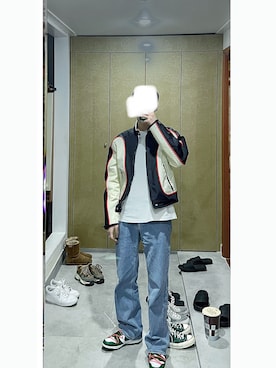 「DIESEL（ディーゼル）のアイテム（ナイロンジャケット）」を使った、オタクさん（メンズ・174cm）の春コーディネート